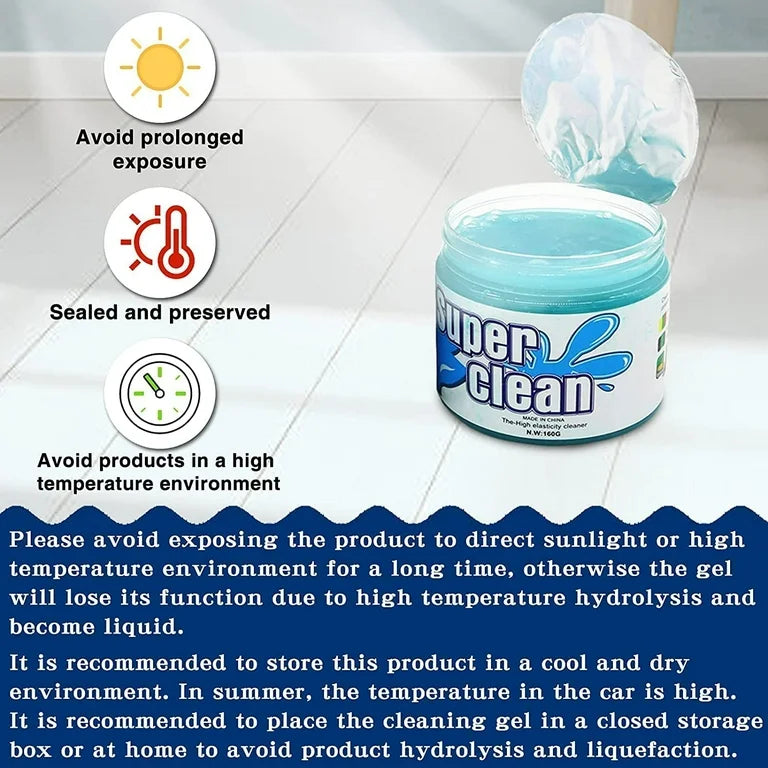 Transform Your Car Cleaning Routine with Our Super Clean Gel - The Ultimate Dust Remover for Interiors and Electronics